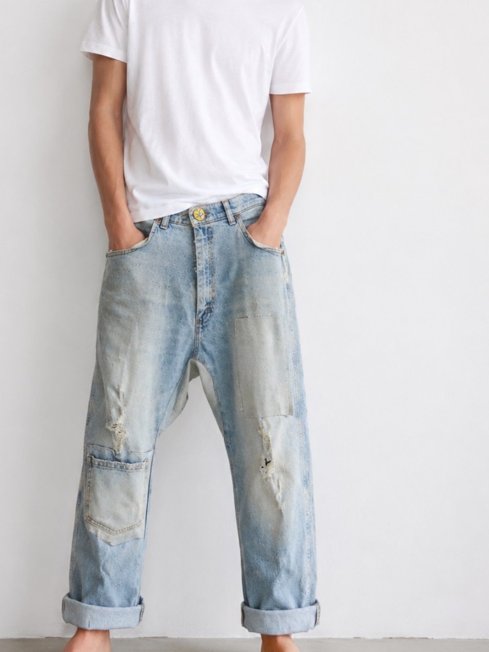 Wrangler drop crotch jeans